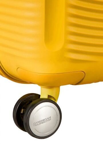 American Tourister käsipagas Soundbox Spinner Expandable 55cm, kollane hind ja info | Kohvrid, reisikotid | kaup24.ee