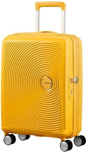 American Tourister käsipagas Soundbox Spinner Expandable 55cm, kollane цена и информация | Kohvrid, reisikotid | kaup24.ee