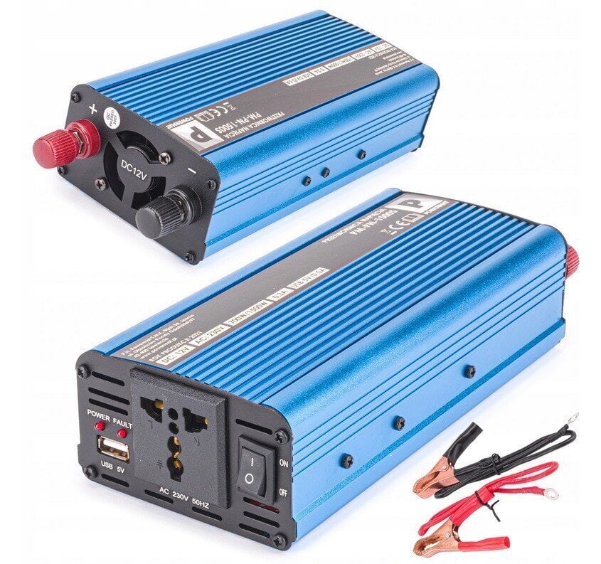 Pingemuundur, muundur PowerMat 1500W / 12V hind ja info | Muundurid, inverterid | kaup24.ee