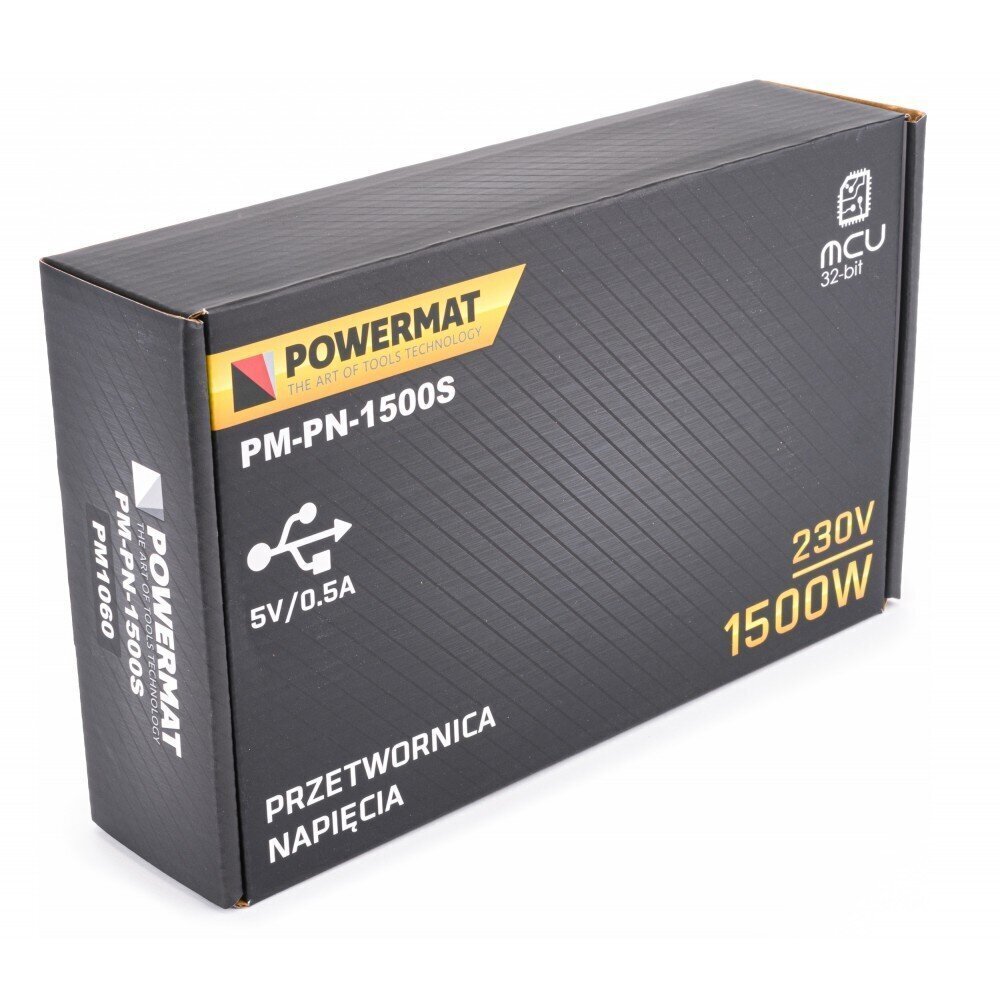 Pingemuundur, muundur PowerMat 1500W / 12V цена и информация | Muundurid, inverterid | kaup24.ee