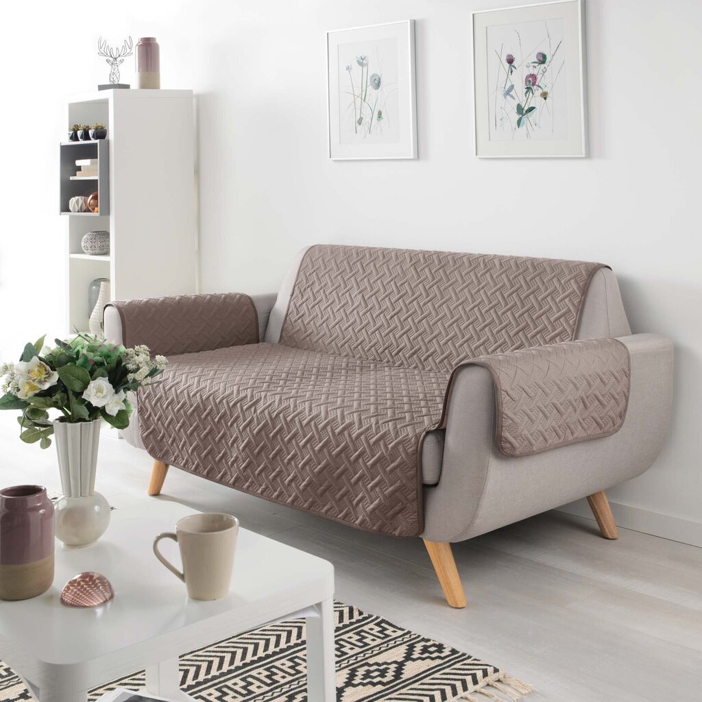 Douceur d'Intérieur diivanikate Lounge, helepruun, 279 x 179 cm hind ja info | Mööblikatted | kaup24.ee