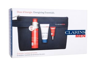 ClarinsMen meeste kosmeetikakomplekt: ClarinsMen energiat andev silmageel, 10 ml + niisutav näogeel, 50 ml + niisutav kätekreem цена и информация | Кремы для лица | kaup24.ee