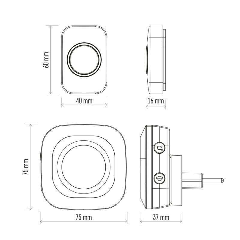 JUHTMEVABA UKSEKELL 220V P5733 ROHELINE hind ja info | Uksekellad, uksesilmad | kaup24.ee