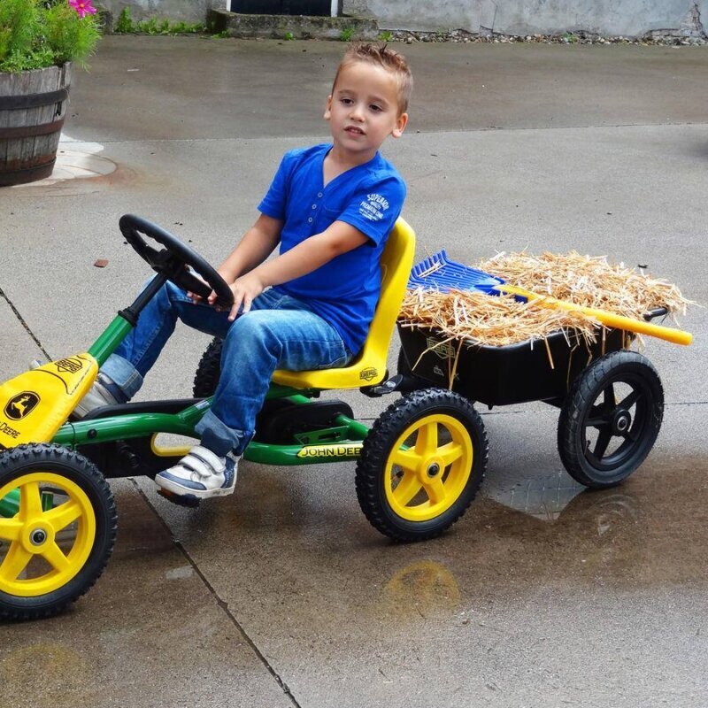 Berg täispuhutavate ratastega haagis, must цена и информация | Poiste mänguasjad | kaup24.ee