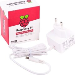 Raspberry RPI4 PSU EU WHITE BU hind ja info | Toiteplokid | kaup24.ee