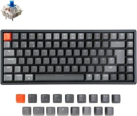 Klaviatuur Keychron K2 mehaaniline 75% (juhtmevaba, alumiiniumraam, RGB, Hot-swap, US, Gateron Blue switches) hind ja info | Klaviatuurid | kaup24.ee