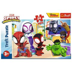 Пазл Puzzle 24 maxi Spiday and friends Spiderman цена и информация | Пазлы | kaup24.ee