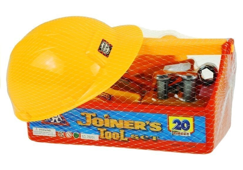 Tööriistakomplekt koos kiivriga -20 tk hind ja info | Poiste mänguasjad | kaup24.ee