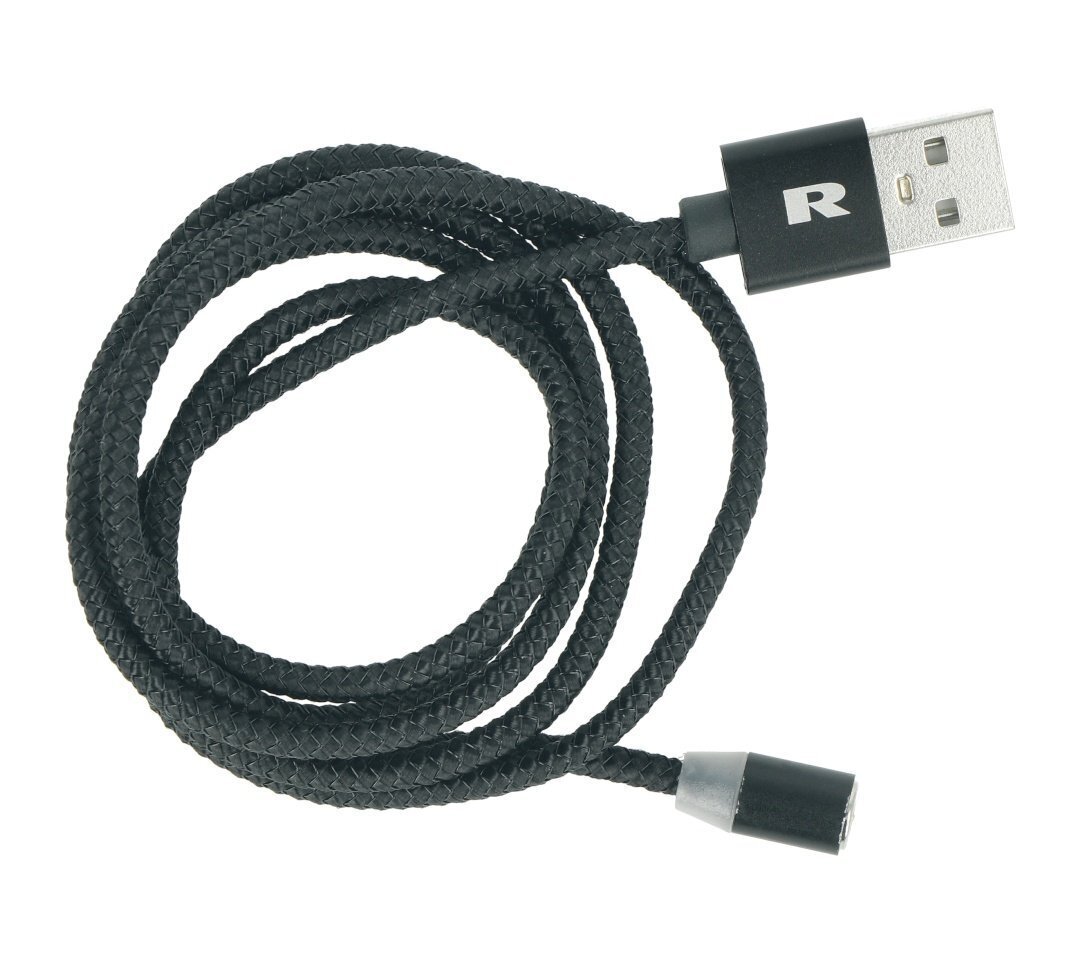 Magnetiline USB kaabel 3in1 microUSB, USB tüüp C, Lightning 100 cm must цена и информация | Kaablid ja juhtmed | kaup24.ee