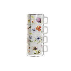 Кофейный сревиз DKD Home Decor, 13 x 9,5 x 6,5 cм, 4 шт, 260 мл цена и информация | Стаканы, фужеры, кувшины | kaup24.ee