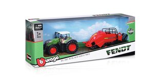 Talutraktor koos tarvikutega Bburago 10 cm, 18-31750 hind ja info | Poiste mänguasjad | kaup24.ee