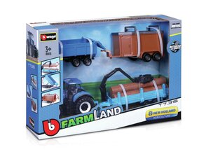 Põllutraktor koos haagisega Bburago 10 cm, 18-31668 hind ja info | Poiste mänguasjad | kaup24.ee