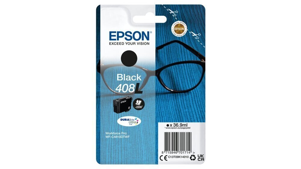 Epson 408L DuraBrite Ultra, must цена и информация | Tindiprinteri kassetid | kaup24.ee