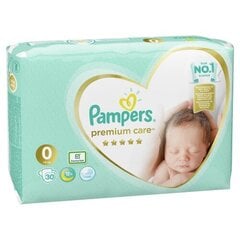 Подгузники PAMPERS Premium Care 0 размер,  цена и информация | Подгузники | kaup24.ee