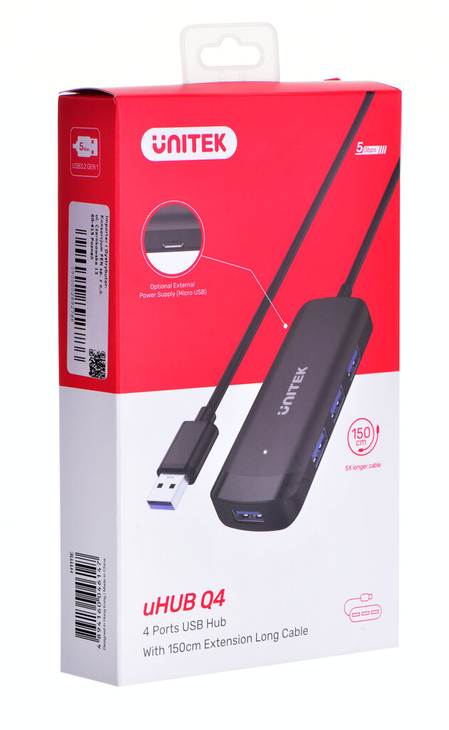 Adapter Unitek H1111E цена и информация | USB jagajad, adapterid | kaup24.ee