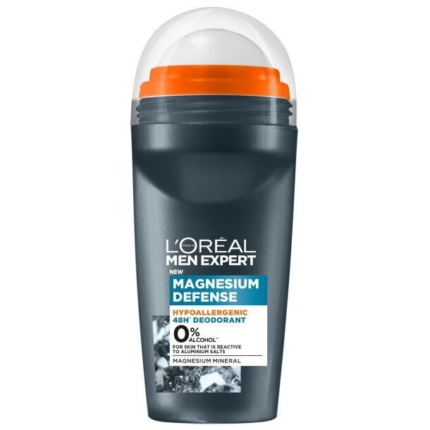 Rulldeodorant-antiperspirant L'oreal Paris Men Expert Magnesium Defence, 50 ml цена и информация | Deodorandid | kaup24.ee