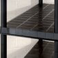 vidaXL hoiuriiul, 5-korruseline, must, 366 x 45,7 x 185 cm, plast hind