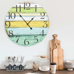 325185 vidaXL Wall Clock Multicolour 60 cm MDF hind ja info | Kellad | kaup24.ee