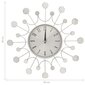 325165 vidaXL Wall Clock Silver 40 cm Metal hind ja info | Kellad | kaup24.ee