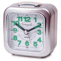 Аналоговый будильник Timemark, серебристый, 7,5 x 8 x 4,5 см цена и информация | Часы | kaup24.ee