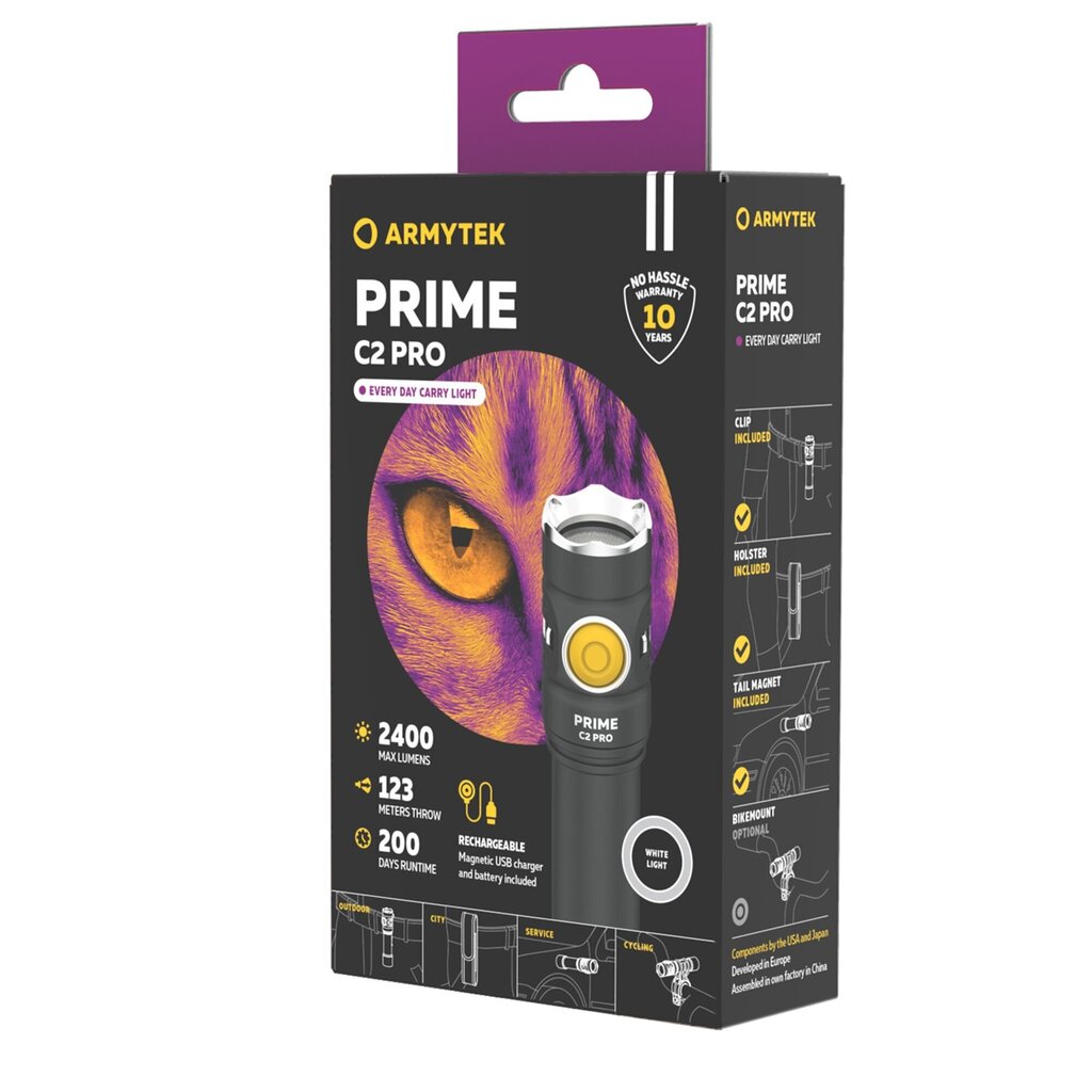 Taskulamp Armytek Prime C2 Pro Magnet USB hind ja info | Taskulambid, prožektorid | kaup24.ee