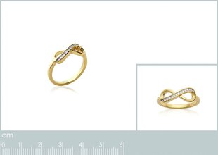 Кольцо с золотым покрытием 750°,  ⌀ 17, произведено во Франции цена и информация | Кольцо | kaup24.ee
