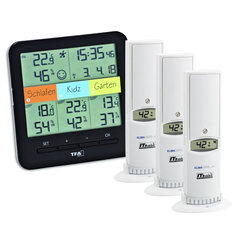Беспроводной термогигрометр с 3 передатчиками Klima @ Home 30.3060 цена и информация | Метеорологические станции, термометры | kaup24.ee