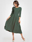 Pikk taljesse töödeldud kleit Tessita T327, khaki hind ja info | Kleidid | kaup24.ee
