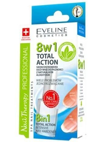 Küüne tugevdaja 8in1 Total Action Sensitive Eveline 12 ml цена и информация | Küünelakid, küünetugevdajad | kaup24.ee