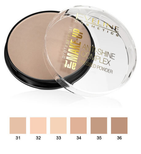 Kompaktpuuder Eveline Art Make-Up Anti-Shine Complex 14 g, 31 Transparent hind ja info | Jumestuskreemid, puudrid | kaup24.ee