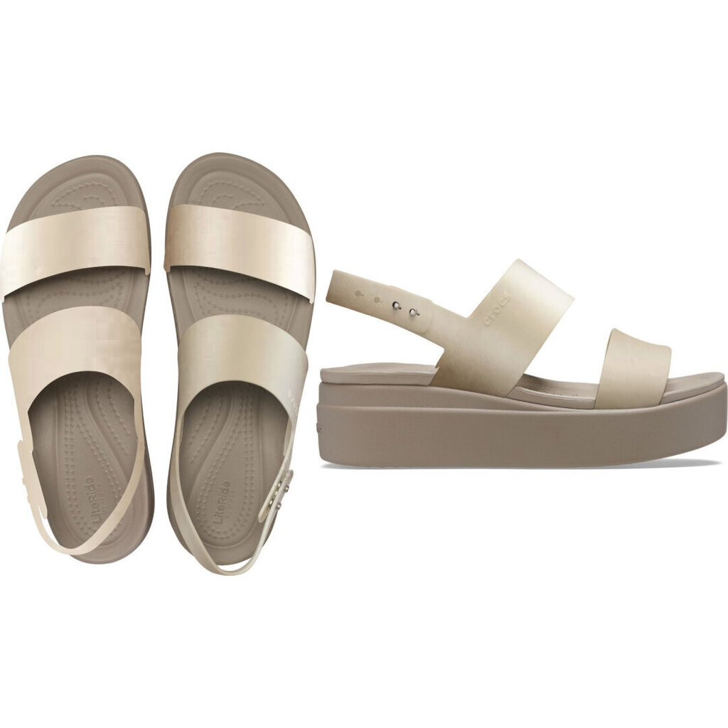 Crocs™ Brooklyn Metallic Low Wedge Women's 167527 hind ja info | Naiste sandaalid | kaup24.ee