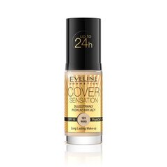 Kauapüsiv jumestuskreem Eveline Cover Sensation SPF10 30 ml, 101 Ivory цена и информация | Пудры, базы под макияж | kaup24.ee