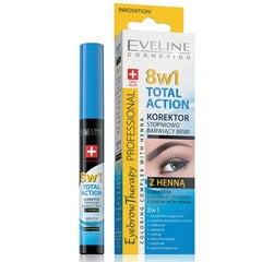 Kulmude korrektor Eveline Eyebrow Therapy Total Action 8in1 10 ml цена и информация | Карандаши, краска для бровей | kaup24.ee