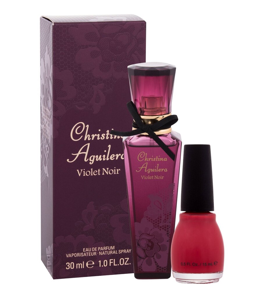 Komplekt Christina Aguilera Violet Noir: EDP naistele 30 ml + küünelakk 15 ml цена и информация | Naiste parfüümid | kaup24.ee