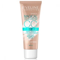 CC-kreem Eveline Magical Color Correction SPF15 30 ml, 50 Light Beige цена и информация | Пудры, базы под макияж | kaup24.ee