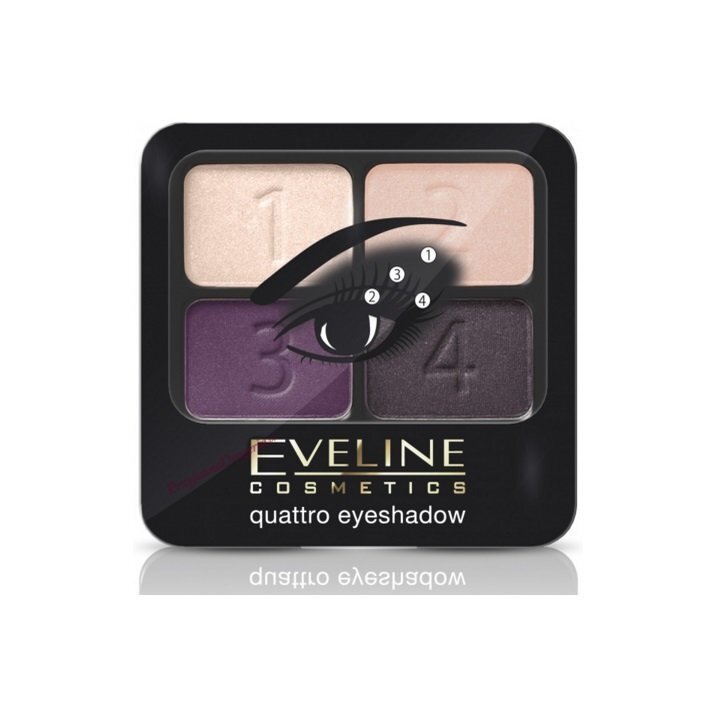 Eveline Cosmetics Quattro 07 lauvärvid, 5,2 g hind ja info | Ripsmetušid, lauvärvid, silmapliiatsid, seerumid | kaup24.ee