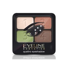 Eveline Cosmetics Quattro 08 lauvärvid, 5,2 g hind ja info | Ripsmetušid, lauvärvid, silmapliiatsid, seerumid | kaup24.ee