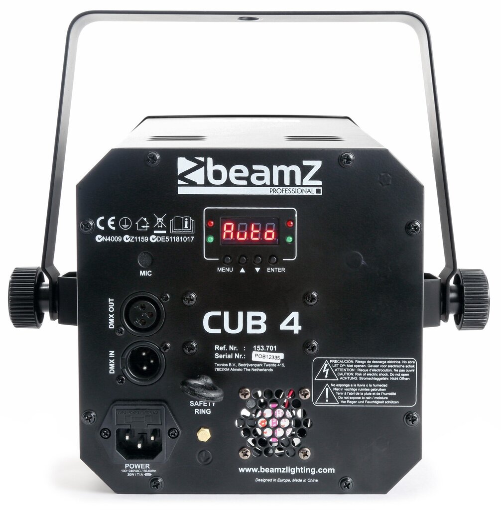 BeamZ Cub4 II LED Quad derby kuulillega цена и информация | Peokaunistused | kaup24.ee