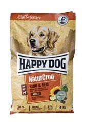 Kuivtoit täiskasvanud koertele Happy Dog NaturCroq Rind&Reis veiseliha ja riisiga, 4 kg hind ja info | Kuivtoit koertele | kaup24.ee