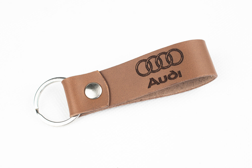 Audi nahast võtmehoidja, pruun цена и информация | Originaalsed võtmehoidjad | kaup24.ee