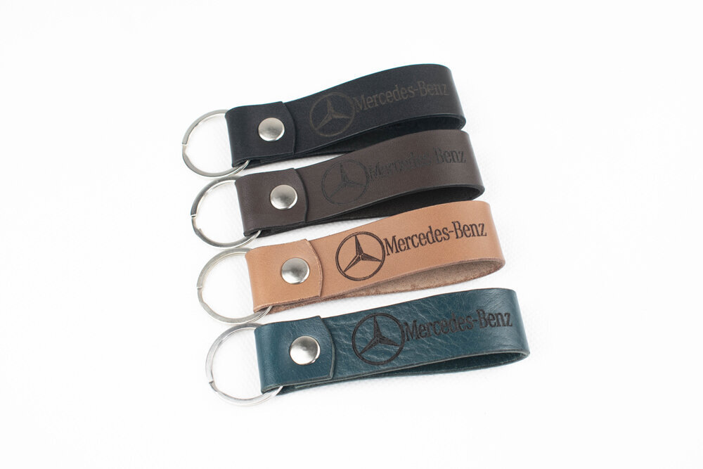 Mercedes-Benz nahast võtmehoidja, pruun цена и информация | Originaalsed võtmehoidjad | kaup24.ee