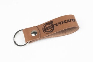 Кожаный брелок Volvo, коричневый цена и информация | Брелки | kaup24.ee