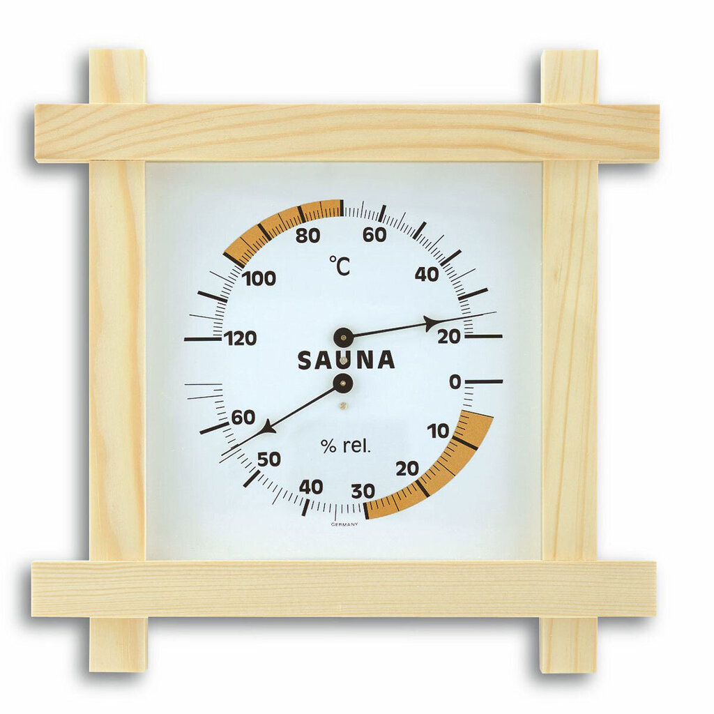 Puitraamiga analoogsaunatermomeeter TFA 40.1008 hind ja info | Sauna aksessuaarid | kaup24.ee