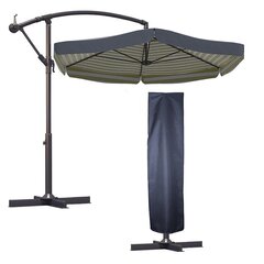 Садовый зонт CLASSIC STRIP CARRUZZO, 3 м цена и информация | Комплекты уличной мебели | kaup24.ee