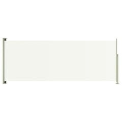 vidaXL lahtitõmmatav terrassi külgsein, 117 x 300 cm, kreemjas hind ja info | Päikesevarjud, markiisid ja alused | kaup24.ee