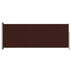 vidaXL lahtitõmmatav terrassi külgsein, 117 x 300 cm, pruun цена и информация | Зонты, маркизы, стойки | kaup24.ee