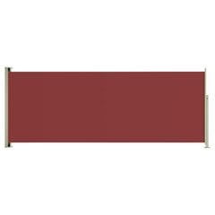 vidaXL lahtitõmmatav terrassi külgsein, 117 x 300 cm, punane hind ja info | Päikesevarjud, markiisid ja alused | kaup24.ee