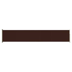 vidaXL lahtitõmmatav terrassi külgsein, 117 x 600 cm, pruun цена и информация | Зонты, маркизы, стойки | kaup24.ee
