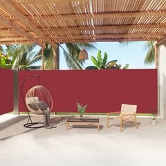 vidaXL lahtitõmmatav külgsein, punane, 200 x 1000 cm hind ja info | Päikesevarjud, markiisid ja alused | kaup24.ee