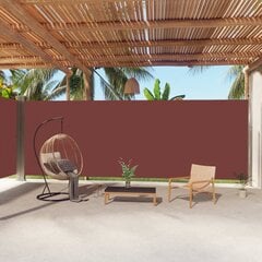 vidaXL lahtitõmmatav külgsein, pruun, 220 x 1000 cm hind ja info | Päikesevarjud, markiisid ja alused | kaup24.ee